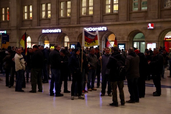 Sammelplatz am Hauptbahnhof.