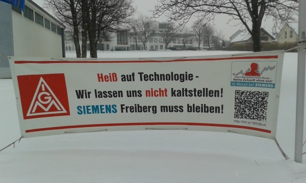 Nun ist es amtlich: Das Aus für Siemens ins Freiberg. Foto: Steffen Ulbricht