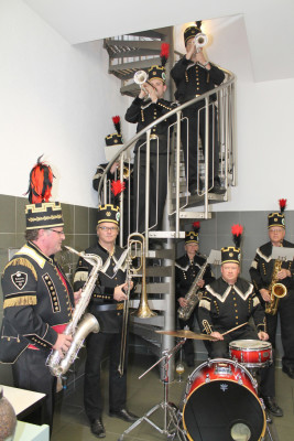 Für Musik zur Preisverleihung im Sudhaus der Glückauf Brauerei sorgte das Bergmusikkorps Oelsnitz. Foto. Uwe Wolf