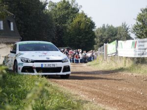 Mit Rang acht im Gesamtklassement waren Daniel Schmidt und Enrico Prager mit ihrem VW Scirocco TDI Bestplatzierte des MC Zwickau.Foto: tsc