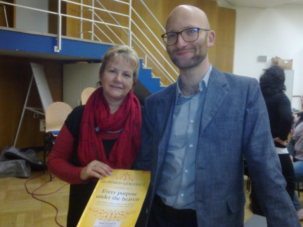 Silvia Tröller von der Deutsch-Britischen Gesellschaft und Andreas Pabst, künstlerischer Leiter der Singakademie Chemnitz. Foto: Singakademie
